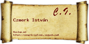 Czmerk István névjegykártya